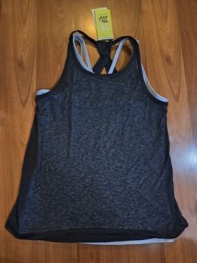 all in motion Black and Light Gray Athletic Tank